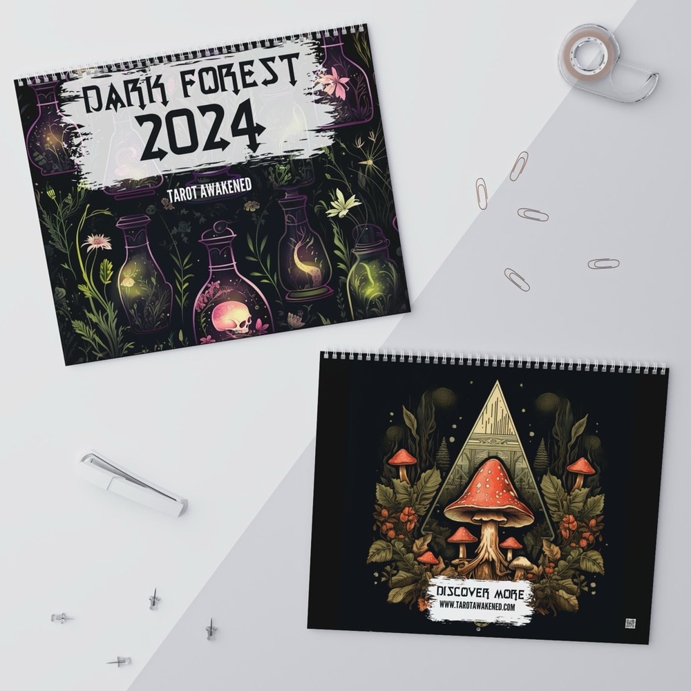 2024 Dark Forest Calendar | Witch, Witchy Themed New Year Calendar